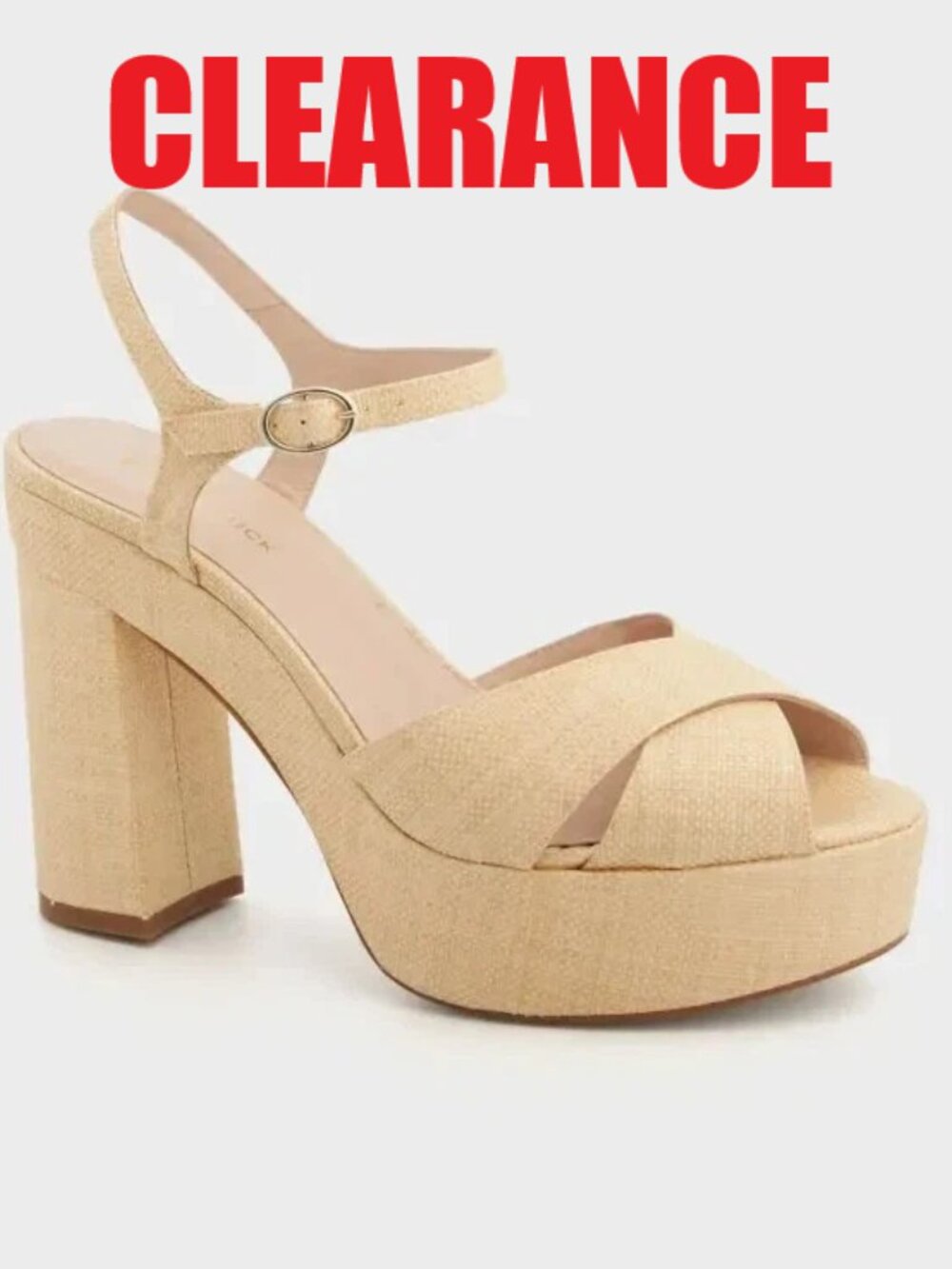 Tuckernuck Raffia Pippa Platform Heels Size 11  NIB